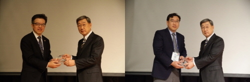 <사진설명 : 외과학 부문 수상자로 선정된 양한광 교수(좌)와 김종만 교수(우)>