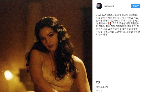 사진=장미인애 인스타그램 캡처.